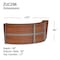 Linea Italia Reception Desk 49 in D X 46 in H, 10.3 ft W X Thermofused Laminate, Clear, Cherry ZUC296 - alternate 3